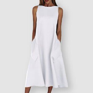 Midi Boatneck A-Line Dress